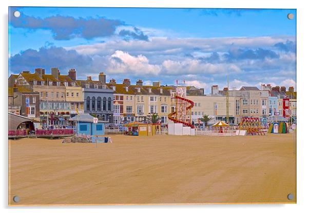  Weymouth Dorset Seafront Acrylic by Sue Bottomley