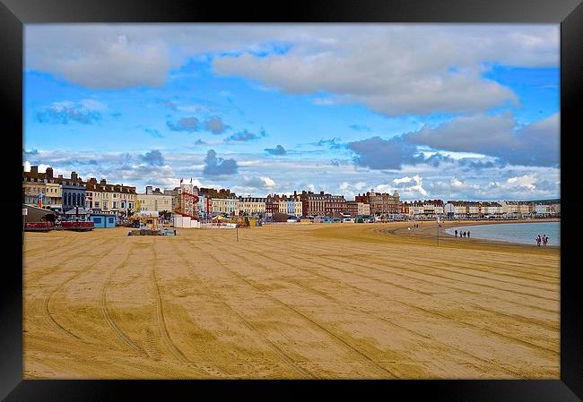 Weymouth Dorset Seafront  Framed Print by Sue Bottomley