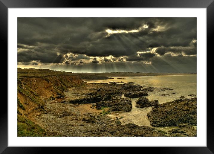 Storm Approaching Gwithian Towans Framed Mounted Print by C.C Photography