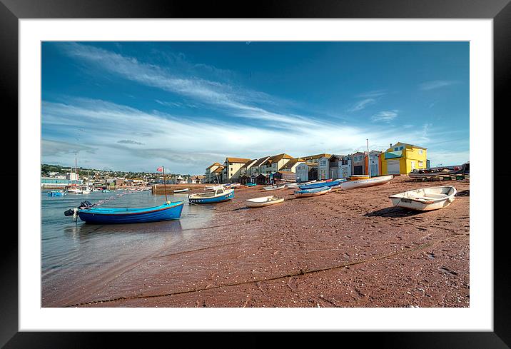  Peaceful early morning Teignmouth Back Beach Framed Mounted Print by Rosie Spooner