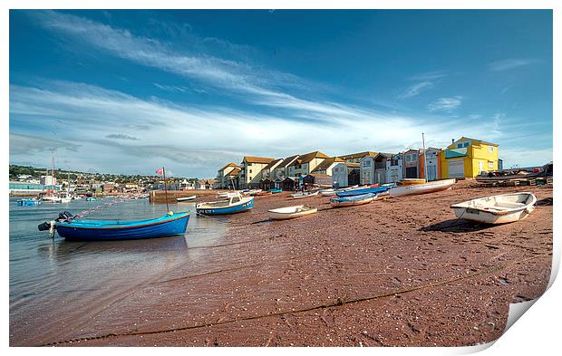  Peaceful early morning Teignmouth Back Beach Print by Rosie Spooner