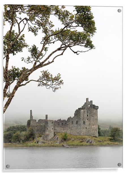  Misty Castle Acrylic by Grant Glendinning