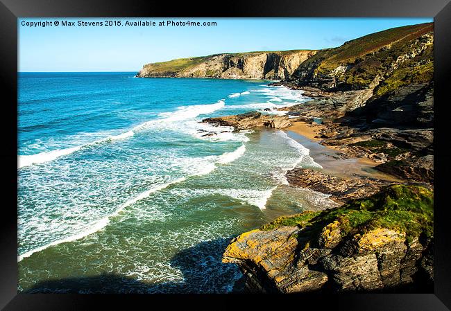  The rugged North Cornwall coast Framed Print by Max Stevens