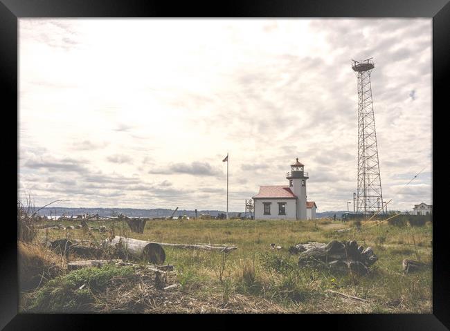  Vashon Island Lighthouse Framed Print by Brent Olson