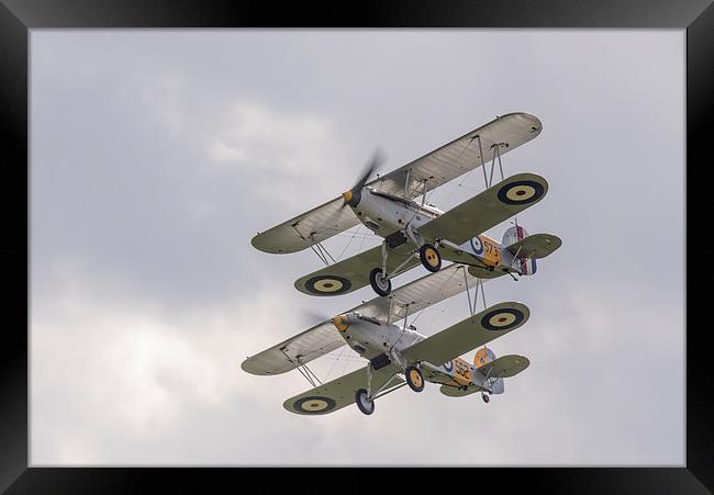 Hawker Nimrod biplanes Framed Print by Gary Eason