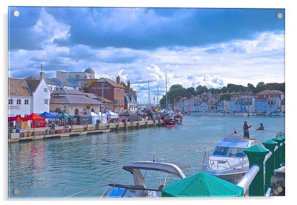 Weymouth Portland Harbour Dorset   Acrylic by Sue Bottomley