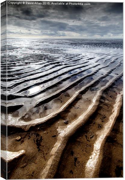  Ripples in the sand Canvas Print by David Allan