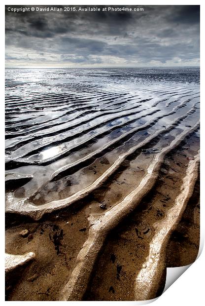  Ripples in the sand Print by David Allan