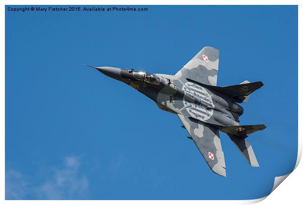  Mig 29 Print by Mary Fletcher