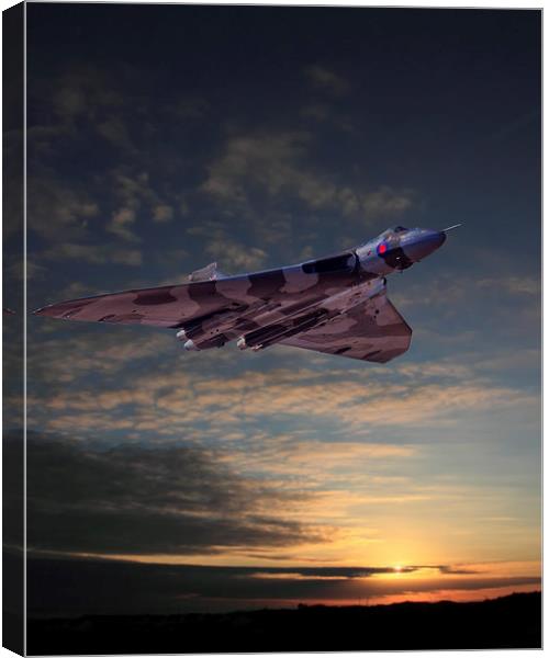  Vulcan sunset...(XH558 ) Canvas Print by Rob Lester