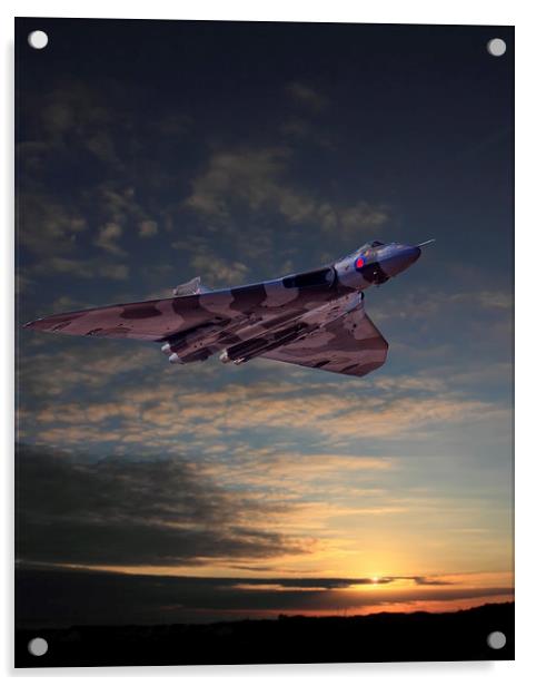  Vulcan sunset...(XH558 ) Acrylic by Rob Lester