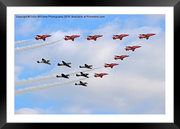  Battle of Britain Flypast Duxford Framed Mounted Print by Colin Williams Photography