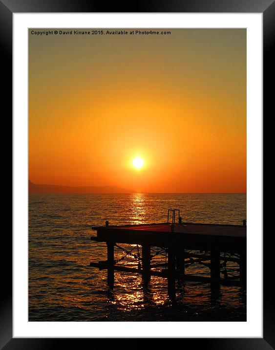   Mediterranean Sunset Framed Mounted Print by David Kirrane