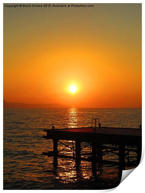   Mediterranean Sunset Print by David Kirrane