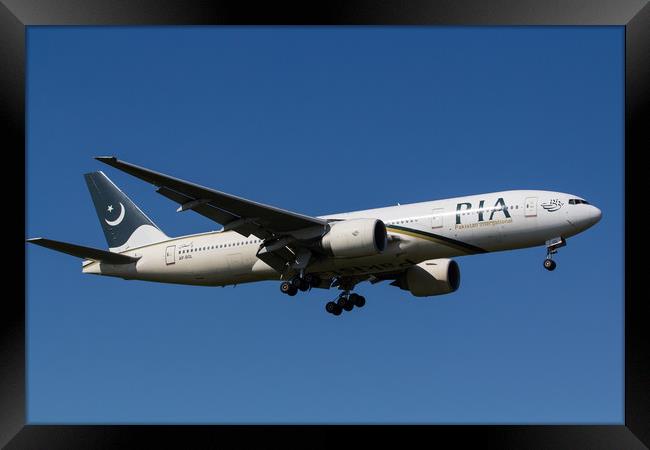 Pakistan International Airlines Boeing 777 Framed Print by David Pyatt