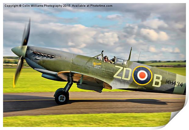  Spitfire Duxford 2 Print by Colin Williams Photography