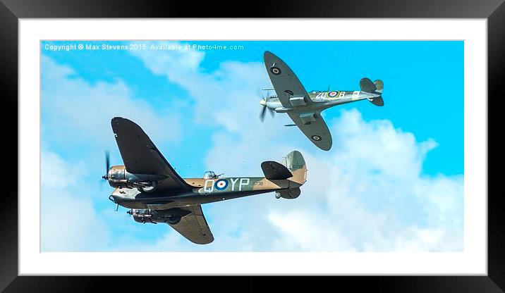  Fighter Escort Framed Mounted Print by Max Stevens