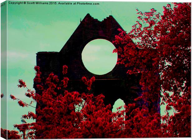  Red Abbey Canvas Print by Scott Williams