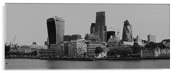  City of London skyline  panarama Acrylic by David French