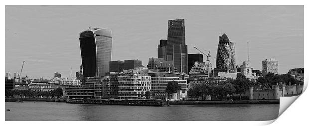  City of London skyline  panarama Print by David French