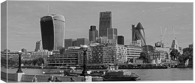  City of London skyline  panarama Canvas Print by David French