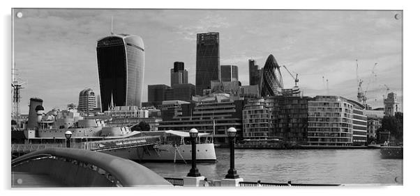  City of London skyline  panarama Acrylic by David French