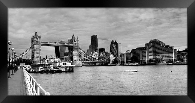  City of London skyline  panarama Framed Print by David French