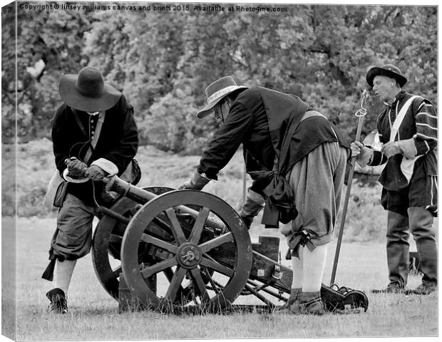  Making Ready The Cannon Canvas Print by Linsey Williams