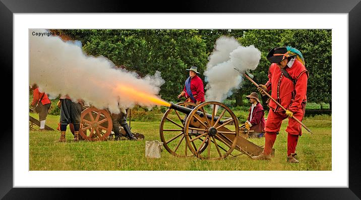  Firing The Cannon Framed Mounted Print by Linsey Williams