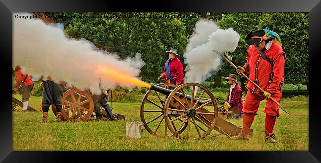  Firing The Cannon Framed Print by Linsey Williams