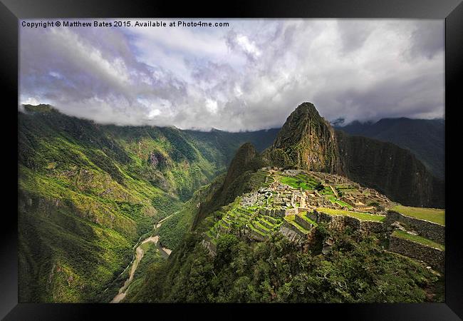 Historic Machu Picchu  Framed Print by Matthew Bates