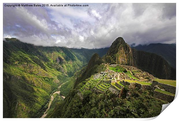 Historic Machu Picchu  Print by Matthew Bates