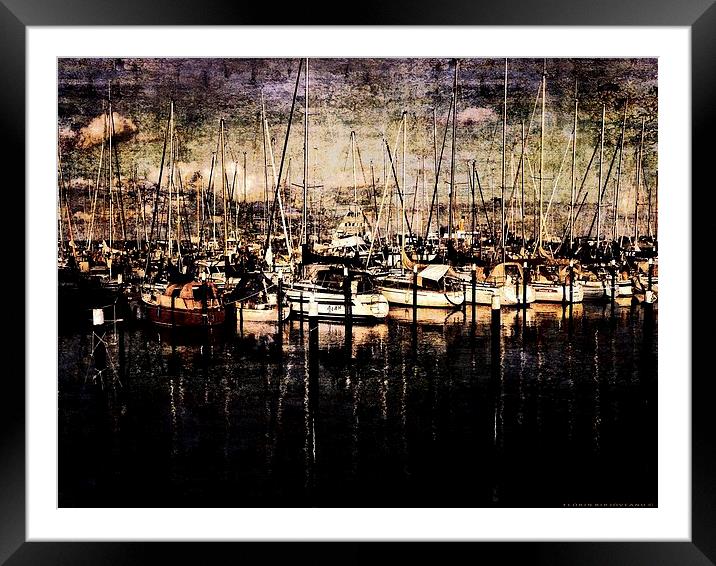  Front at Pier Texture Framed Mounted Print by Florin Birjoveanu