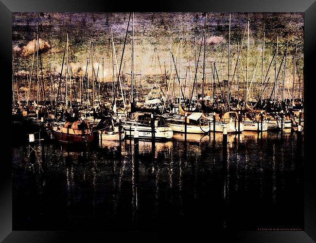  Front at Pier Texture Framed Print by Florin Birjoveanu