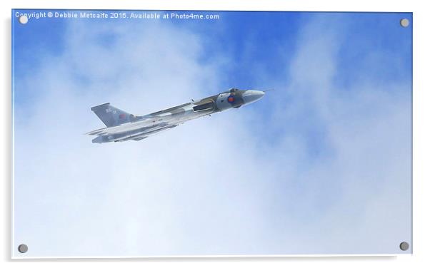  Avro Vulcan XH558 through the clouds Acrylic by Debbie Metcalfe