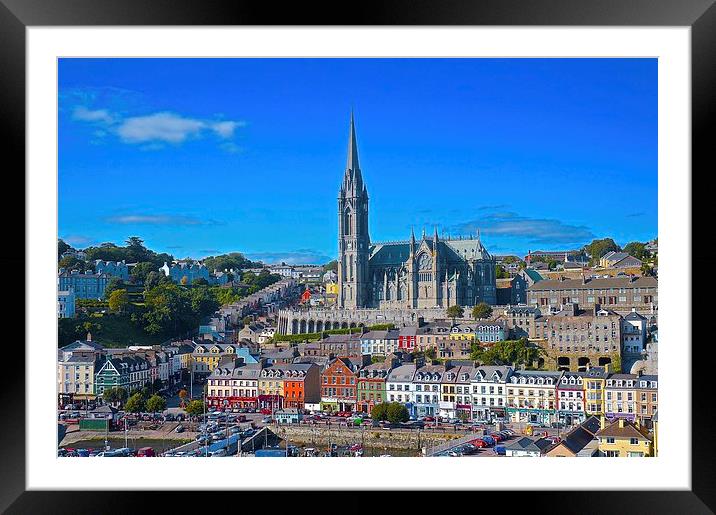 Town of Cork taken from a cruise ship  Framed Mounted Print by Sue Bottomley