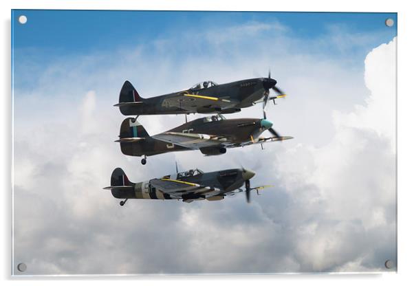 Battle of Britain Fighters Acrylic by J Biggadike