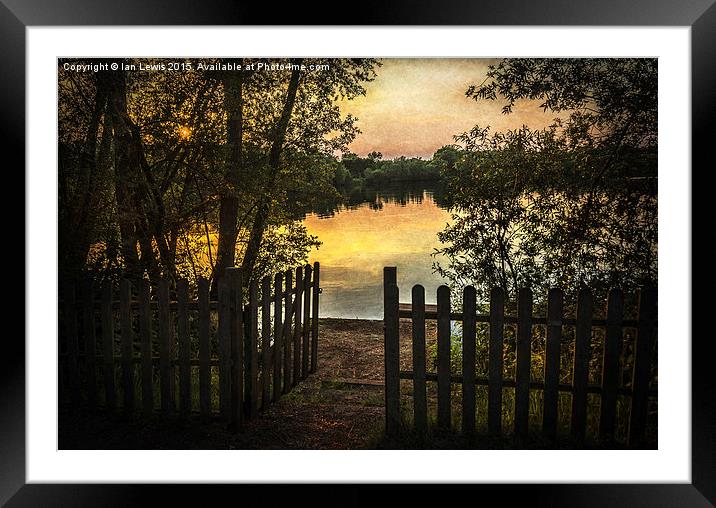  Gateway To The Lake Framed Mounted Print by Ian Lewis