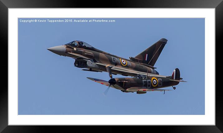  Spitfire & Typhoon Formation Framed Mounted Print by Kevin Tappenden