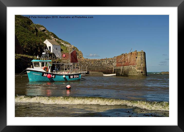  Porthgain in Wales Framed Mounted Print by Pete Hemington
