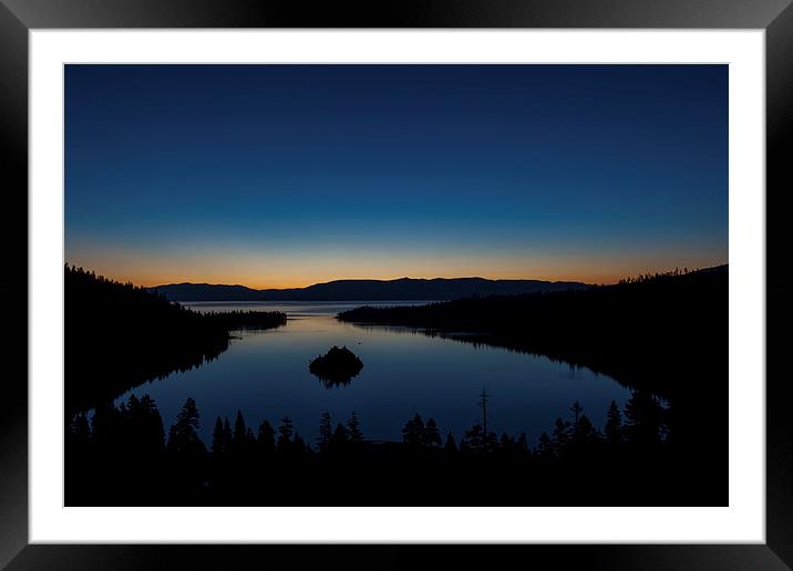 Sunrise at Emerald Bay Framed Mounted Print by Thomas Schaeffer