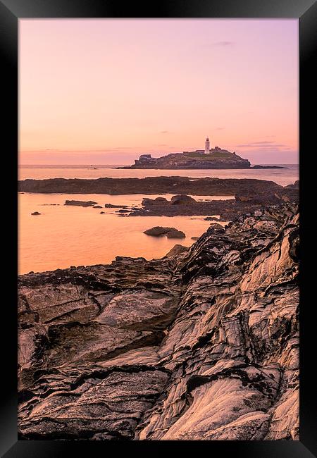 Godrevy Lighthouse Framed Print by Andy Evans