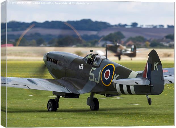  BBMF WW2 Scramble Canvas Print by Keith Campbell