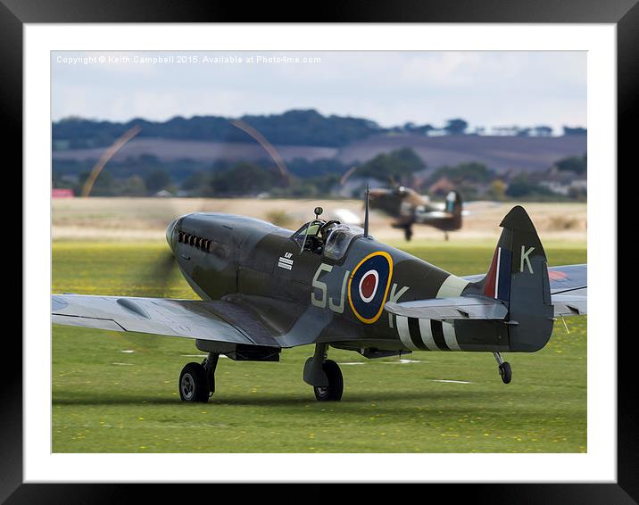  BBMF WW2 Scramble Framed Mounted Print by Keith Campbell