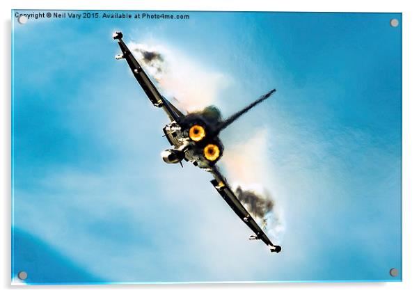 The Eurofighter Typhoon Afterburner Acrylic by Neil Vary