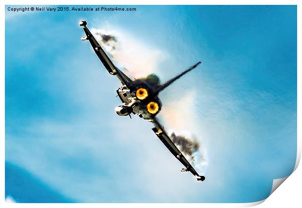 The Eurofighter Typhoon Afterburner Print by Neil Vary