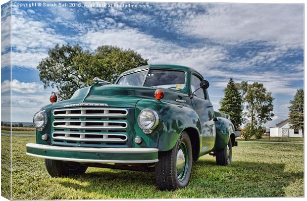  Rock and Roll Studebaker Truck Canvas Print by Sarah Ball
