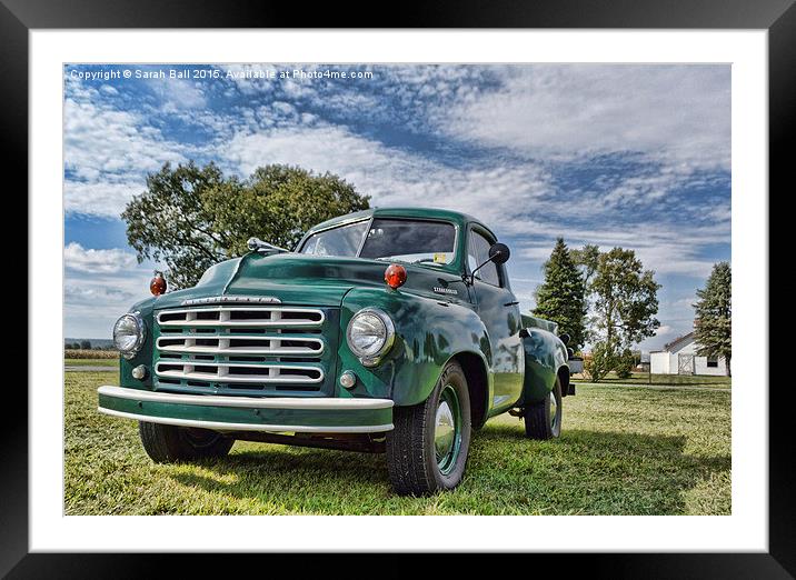  Rock and Roll Studebaker Truck Framed Mounted Print by Sarah Ball