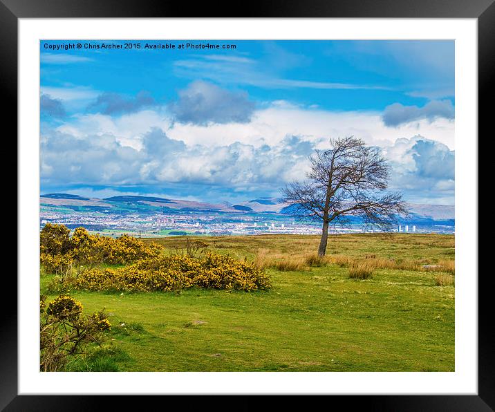  Campsie Hills from Gleniffer Braes Framed Mounted Print by Chris Archer