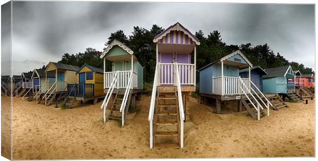  Wells-next-the-Sea Beach Huts Canvas Print by Alan Simpson
